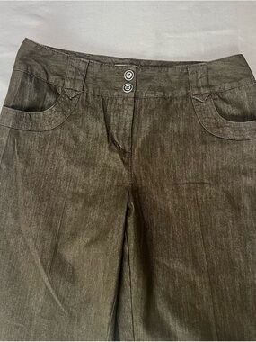 Cato Brown Wide-Leg Trousers with Double Button Waist